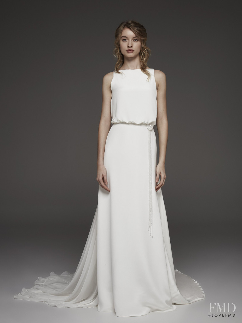 Giulia Maenza featured in  the Pronovias Atelier lookbook for Autumn/Winter 2019