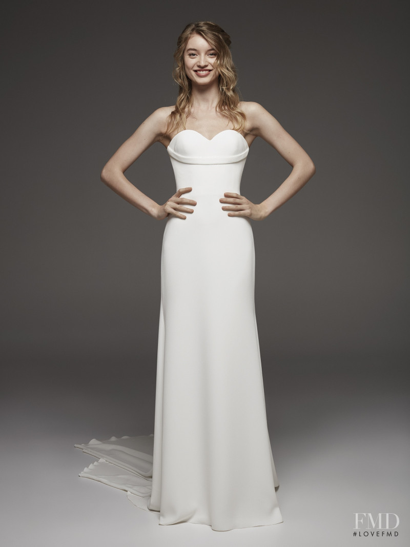 Giulia Maenza featured in  the Pronovias Atelier lookbook for Autumn/Winter 2019