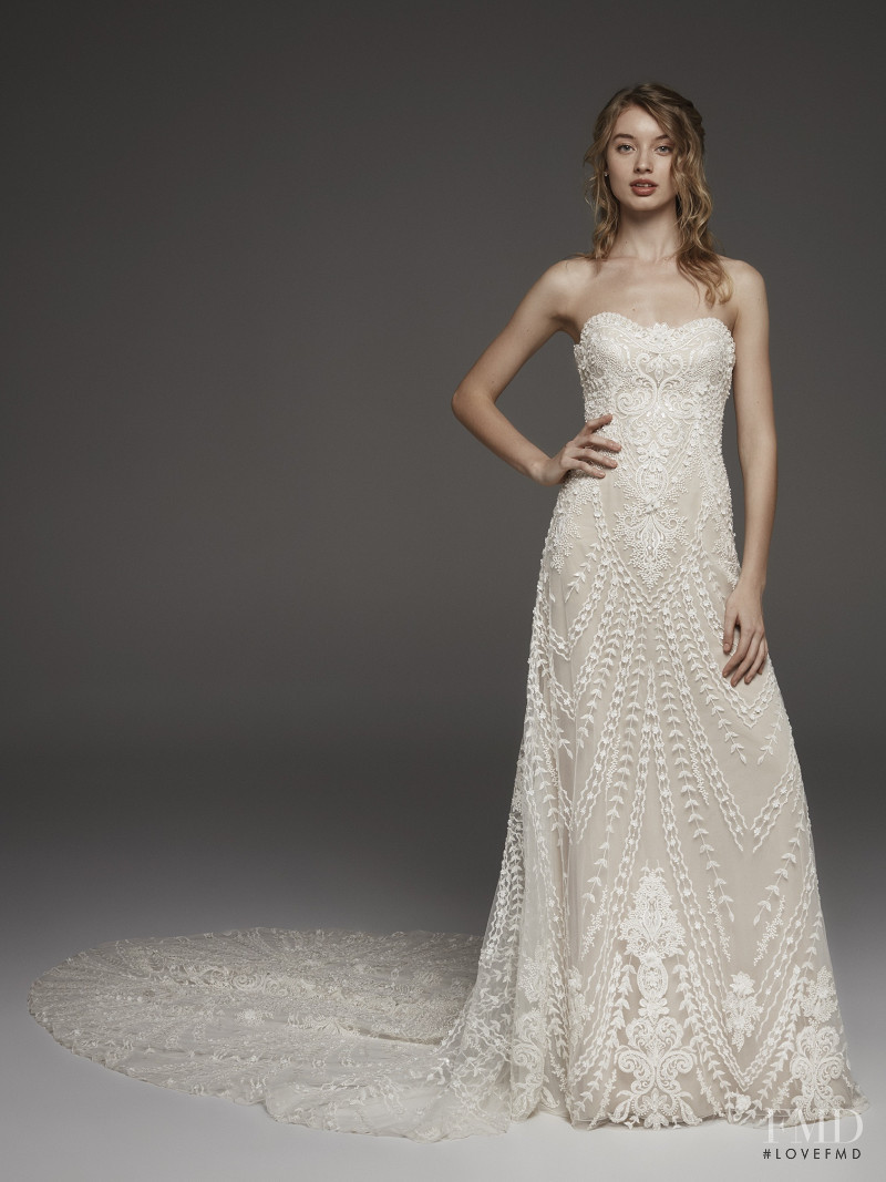 Giulia Maenza featured in  the Pronovias Atelier lookbook for Autumn/Winter 2019