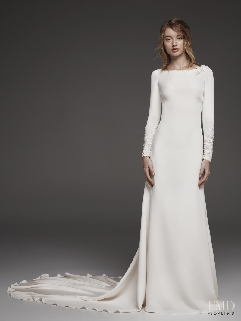 Giulia Maenza featured in  the Pronovias Atelier lookbook for Autumn/Winter 2019