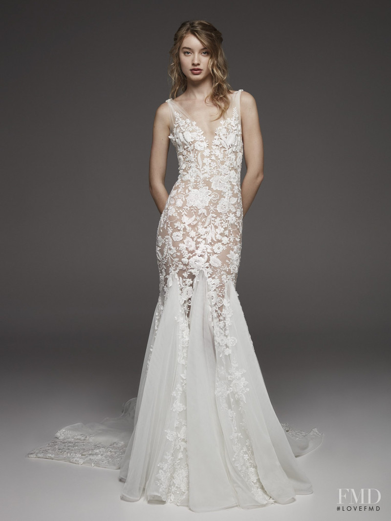 Giulia Maenza featured in  the Pronovias Atelier lookbook for Autumn/Winter 2019