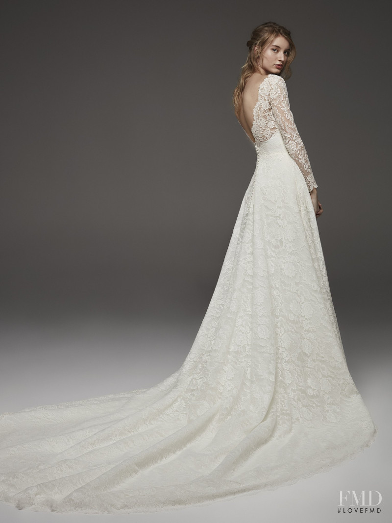 Giulia Maenza featured in  the Pronovias Atelier lookbook for Autumn/Winter 2019