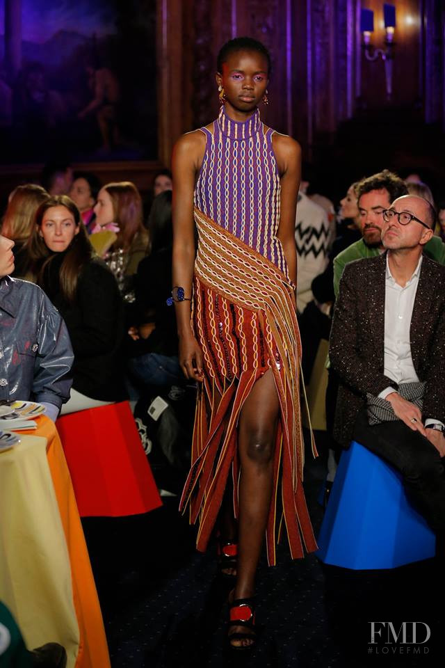 Akiima Ajak featured in  the Peter Pilotto fashion show for Autumn/Winter 2018