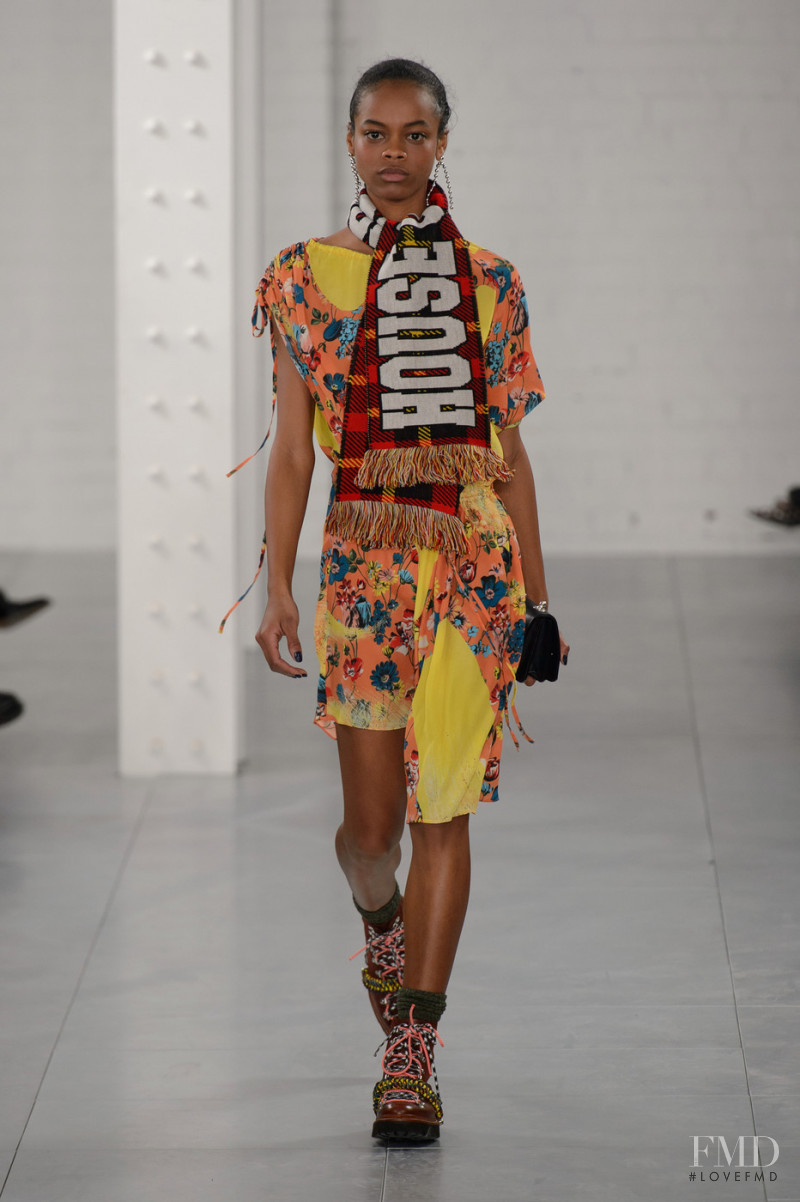 Aaliyah Hydes featured in  the House of Holland fashion show for Autumn/Winter 2018