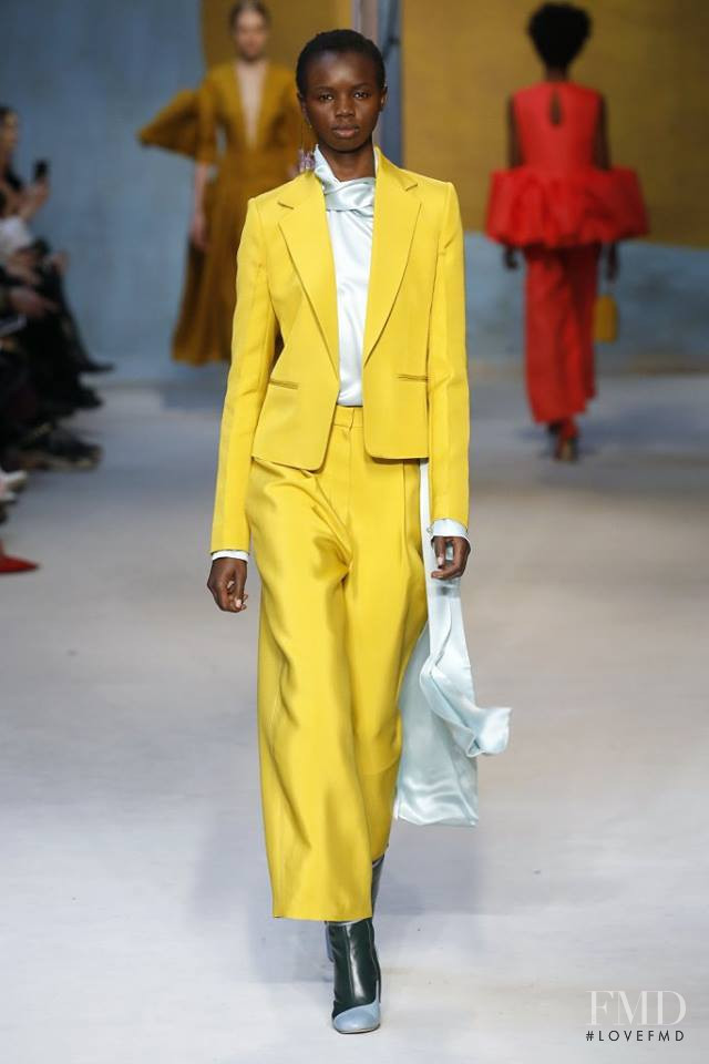 Akiima Ajak featured in  the Roksanda Ilincic fashion show for Autumn/Winter 2018