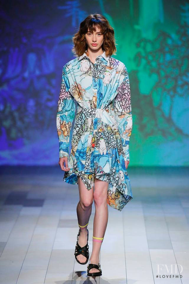 Karime Bribiesca featured in  the Vivienne Tam fashion show for Spring/Summer 2018