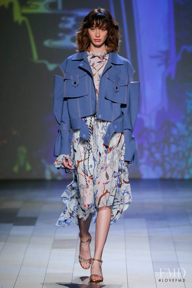 Karime Bribiesca featured in  the Vivienne Tam fashion show for Spring/Summer 2018