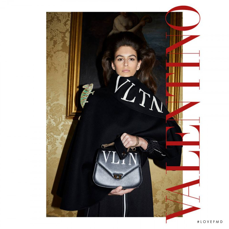 Kaia Gerber featured in  the Valentino advertisement for Autumn/Winter 2018