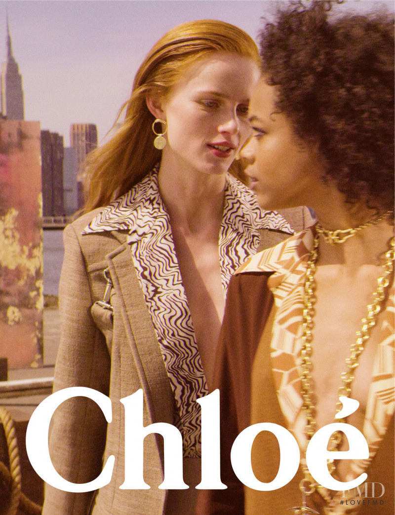 Aaliyah Hydes featured in  the Chloe advertisement for Autumn/Winter 2018