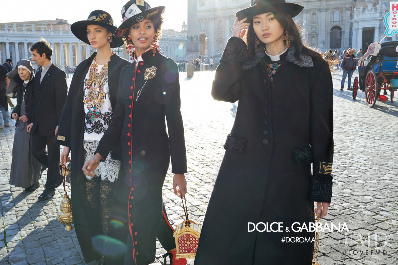 Anastasija Titko featured in  the Dolce & Gabbana advertisement for Autumn/Winter 2018