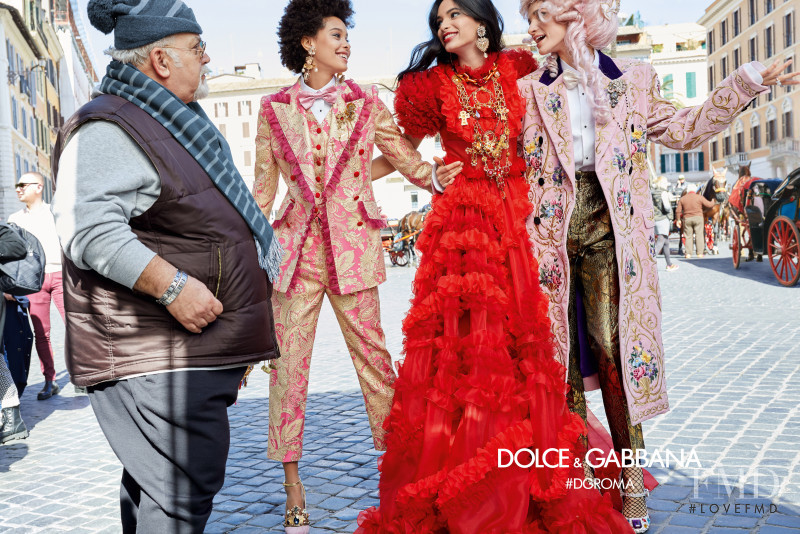 Aira Ferreira featured in  the Dolce & Gabbana advertisement for Autumn/Winter 2018