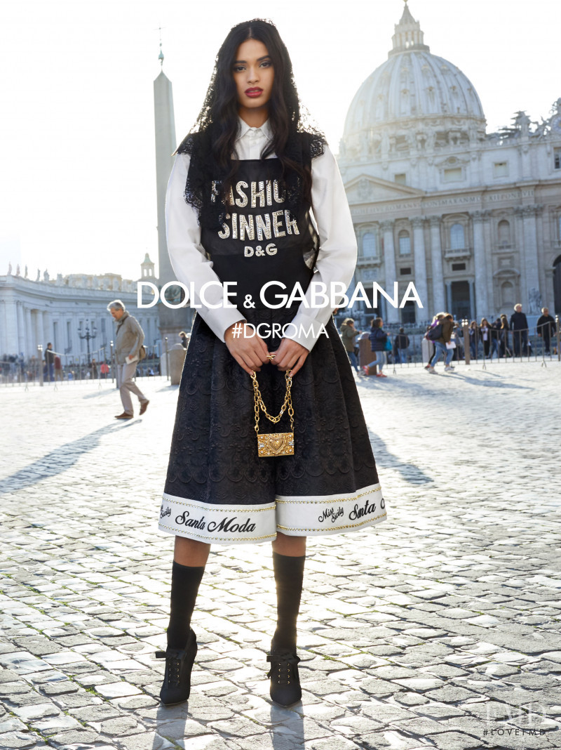 Aira Ferreira featured in  the Dolce & Gabbana advertisement for Autumn/Winter 2018