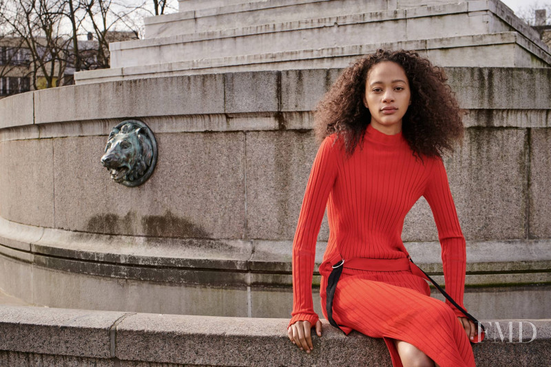 Selena Forrest featured in  the HUGO advertisement for Autumn/Winter 2018