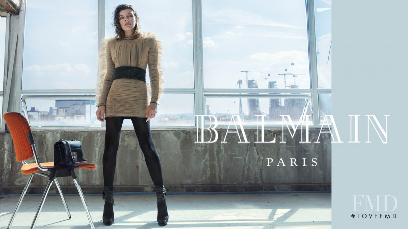 Milla Jovovich featured in  the Balmain advertisement for Autumn/Winter 2018