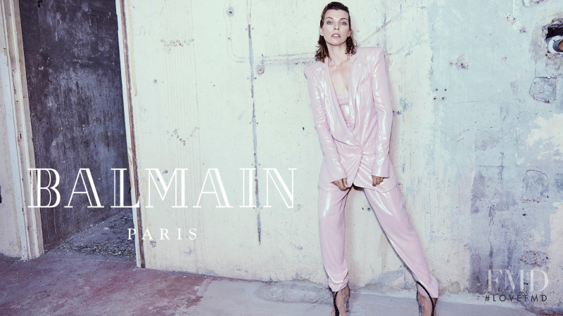 Milla Jovovich featured in  the Balmain advertisement for Autumn/Winter 2018