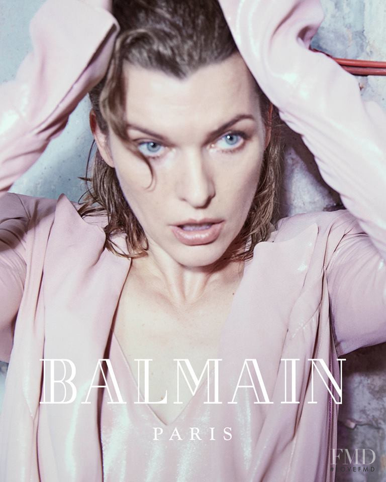 Milla Jovovich featured in  the Balmain advertisement for Autumn/Winter 2018