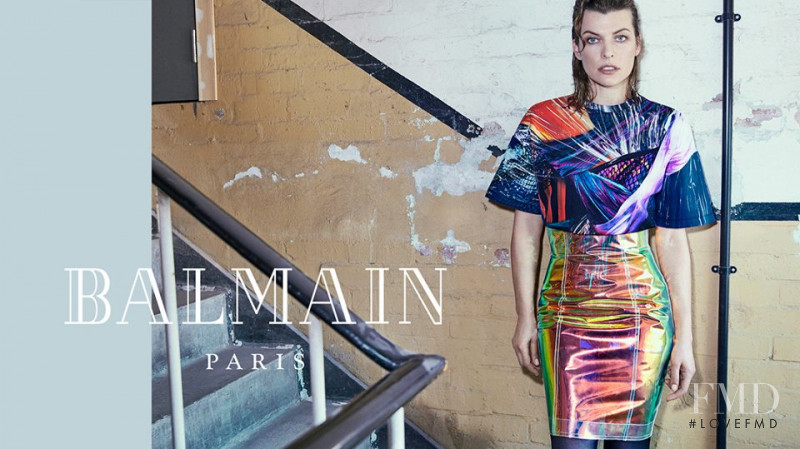 Milla Jovovich featured in  the Balmain advertisement for Autumn/Winter 2018