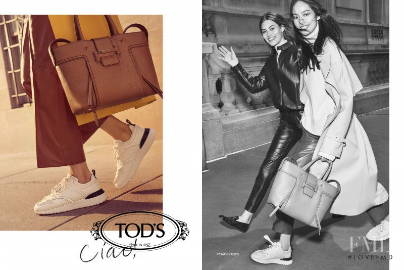 Fei Fei Sun featured in  the Tod\'s advertisement for Autumn/Winter 2018