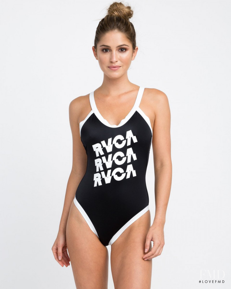 Jehane-Marie Gigi Paris featured in  the RVCA Swimwear catalogue for Summer 2018