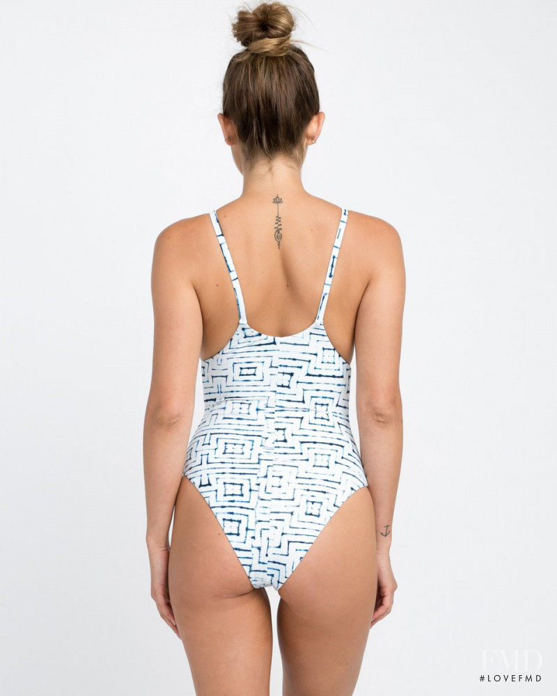 Jehane-Marie Gigi Paris featured in  the RVCA Swimwear catalogue for Summer 2018