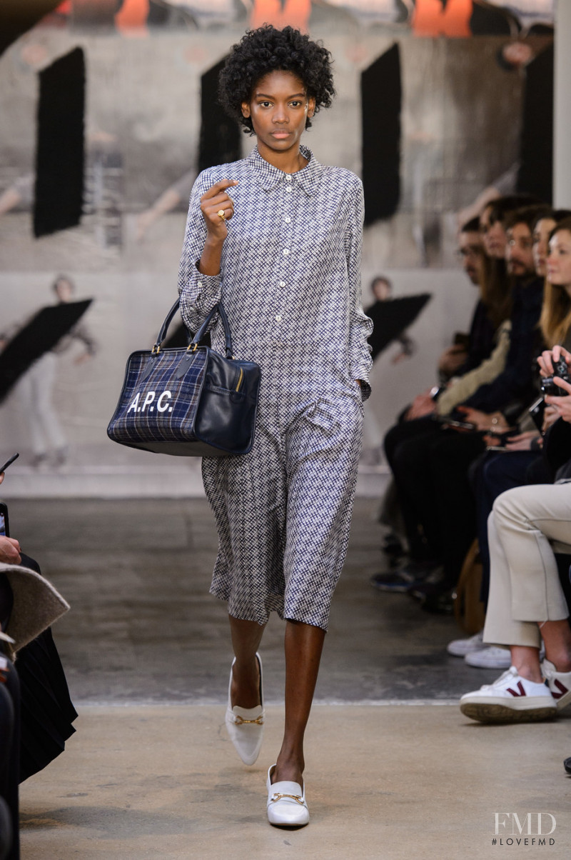 Elibeidy Dani featured in  the A.P.C. fashion show for Autumn/Winter 2018