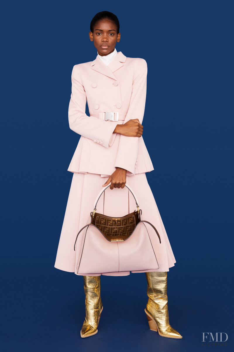 Elibeidy Dani featured in  the Fendi lookbook for Resort 2019