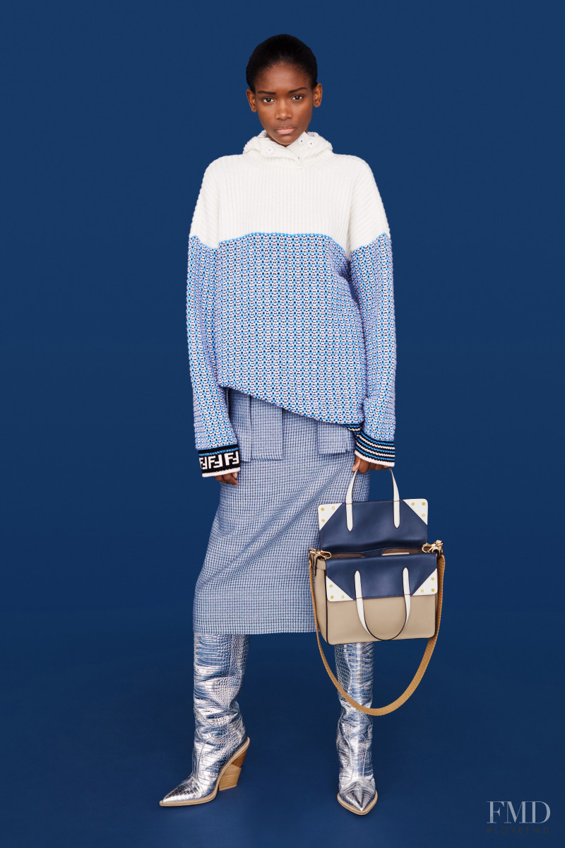 Elibeidy Dani featured in  the Fendi lookbook for Resort 2019