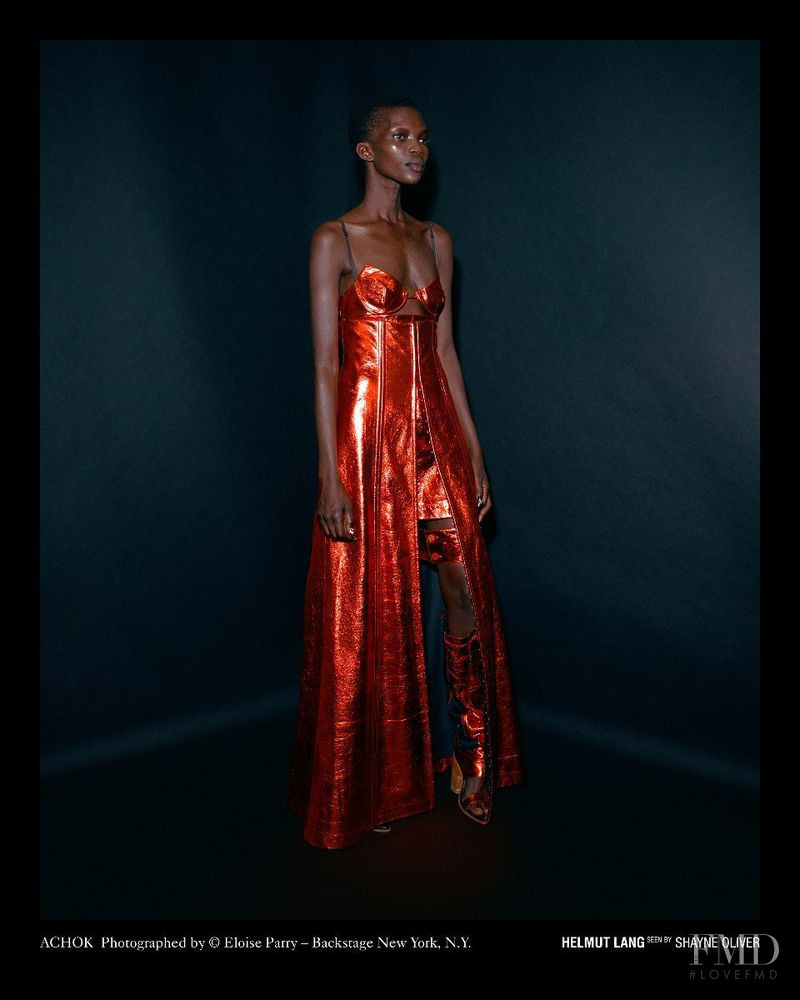Achok Majak featured in  the Helmut Lang as seen by Shayne Oliver lookbook for Spring/Summer 2018