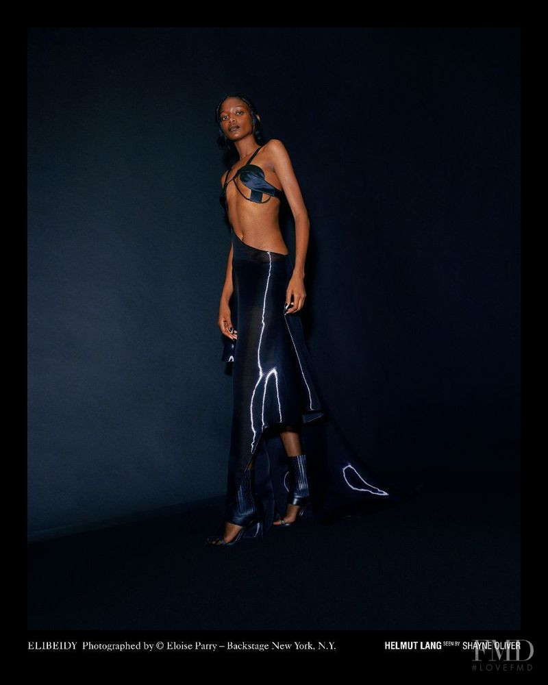 Elibeidy Dani featured in  the Helmut Lang as seen by Shayne Oliver lookbook for Spring/Summer 2018