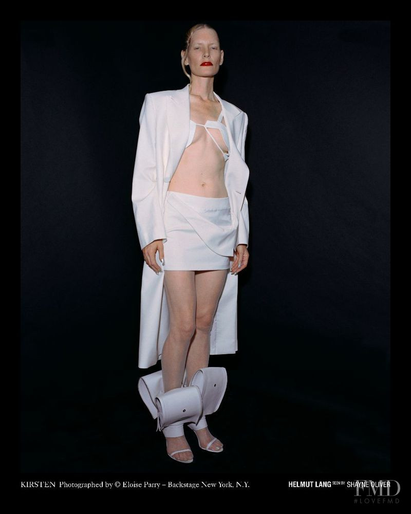 Kirsten Owen featured in  the Helmut Lang as seen by Shayne Oliver lookbook for Spring/Summer 2018
