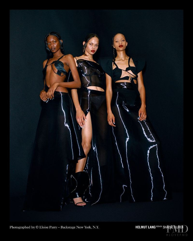 Elibeidy Dani featured in  the Helmut Lang as seen by Shayne Oliver lookbook for Spring/Summer 2018