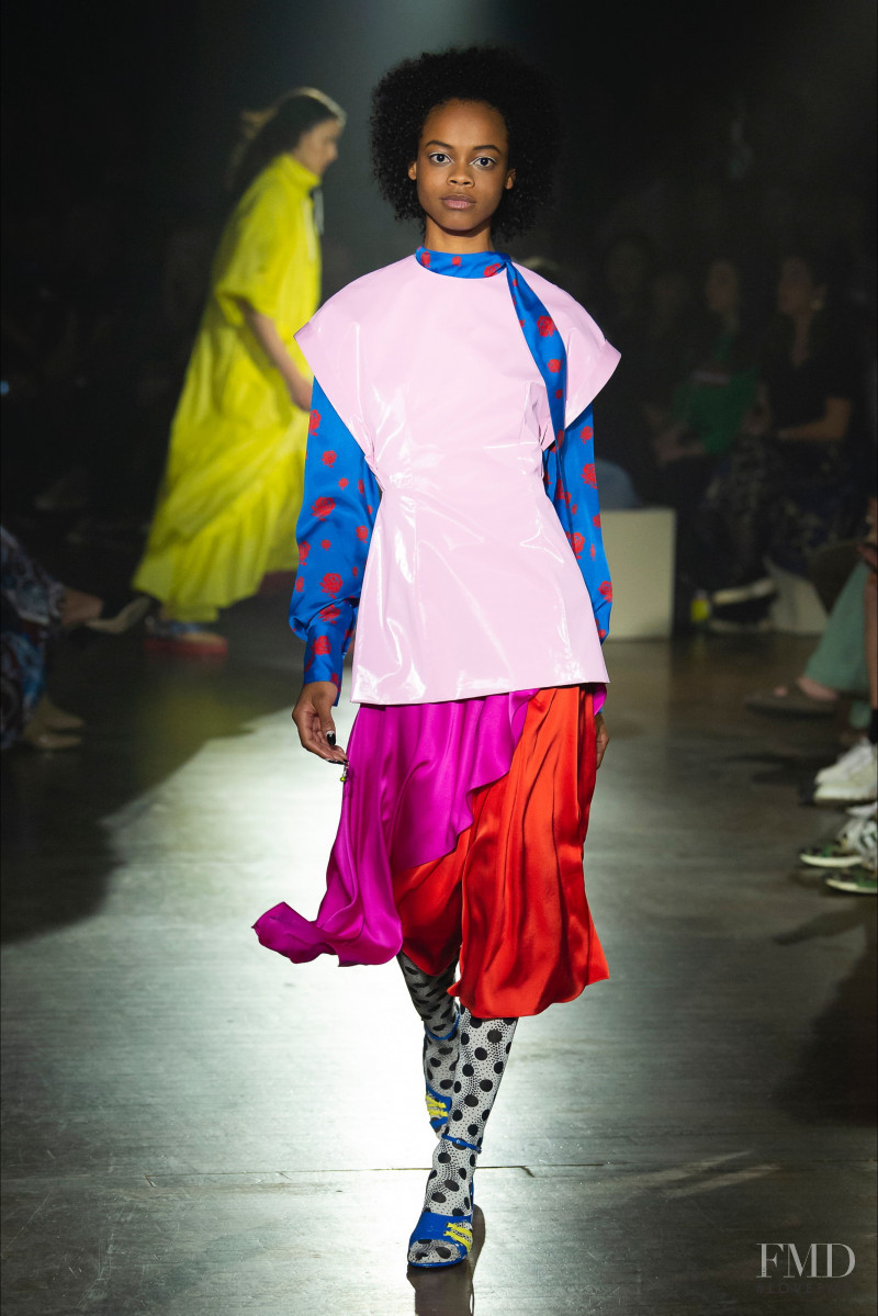 Aaliyah Hydes featured in  the Kenzo fashion show for Spring/Summer 2019