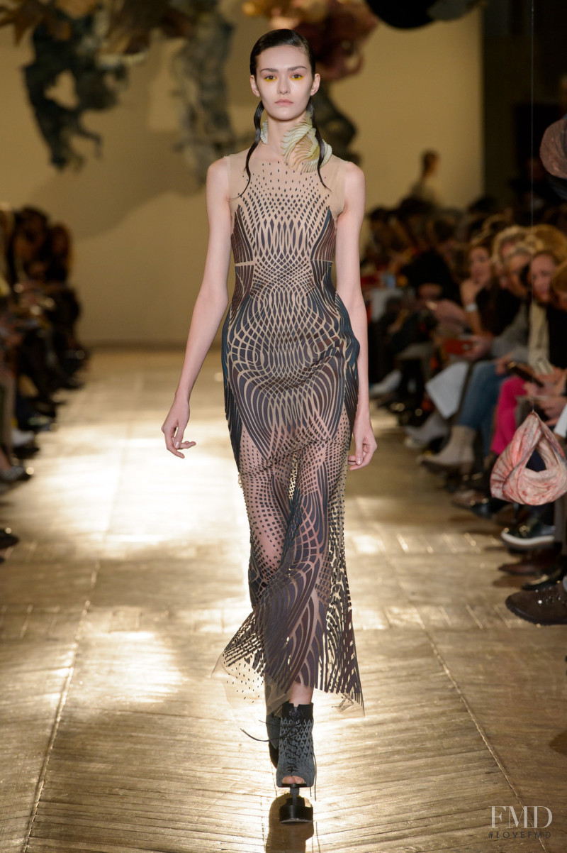 Vika Karelaya featured in  the Iris Van Herpen fashion show for Spring/Summer 2018