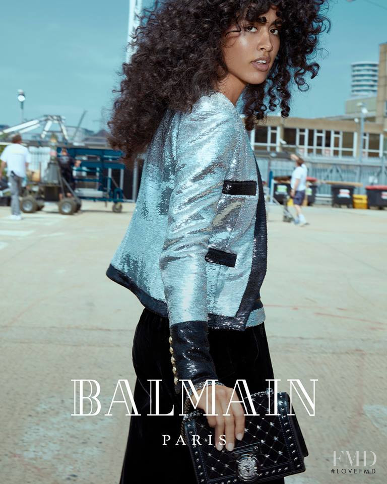 Luz Pavon featured in  the Balmain The Balmain Beat advertisement for Autumn/Winter 2018