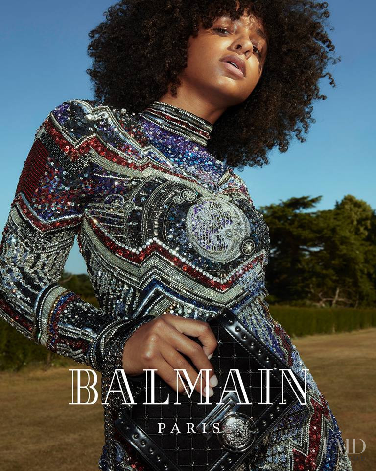 Luz Pavon featured in  the Balmain The Balmain Beat advertisement for Autumn/Winter 2018