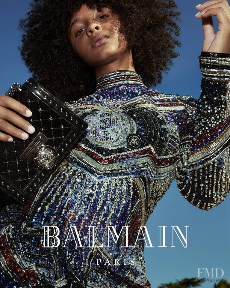 Luz Pavon featured in  the Balmain The Balmain Beat advertisement for Autumn/Winter 2018