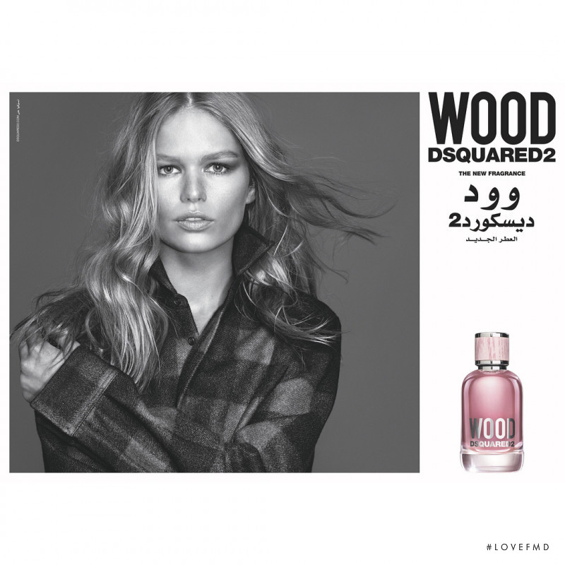 Anna Ewers featured in  the DSquared2 Wood Fragrance advertisement for Autumn/Winter 2018
