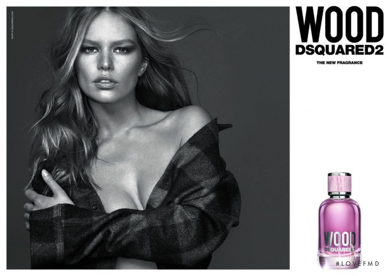 Anna Ewers featured in  the DSquared2 Wood Fragrance advertisement for Autumn/Winter 2018