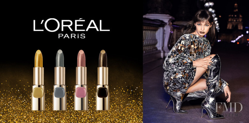 Luma Grothe featured in  the L\'Oreal Paris Gold Lip advertisement for Spring/Summer 2018