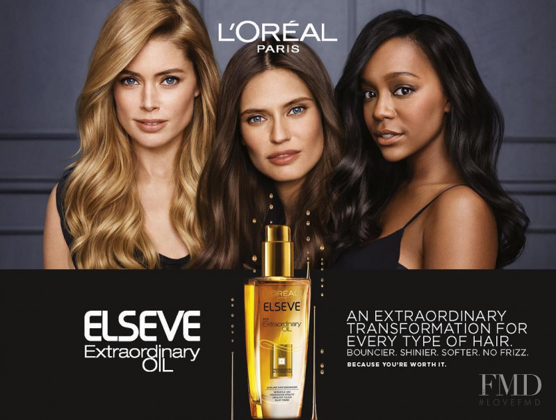 Bianca Balti featured in  the L\'Oreal Paris Elseve Extraordinary Oil  advertisement for Spring/Summer 2018