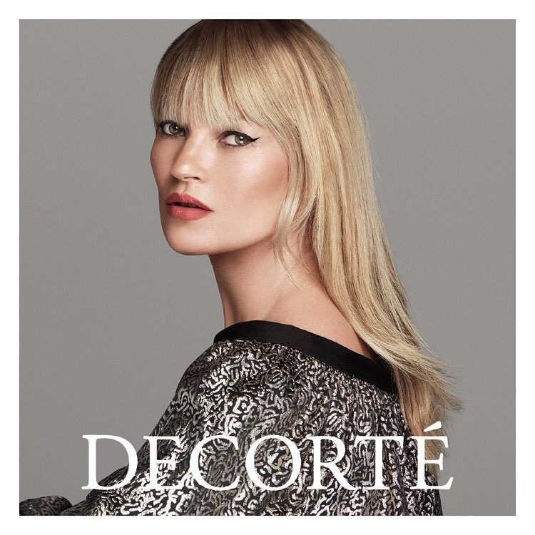 Kate Moss featured in  the Decorté Cosmetics advertisement for Spring/Summer 2018