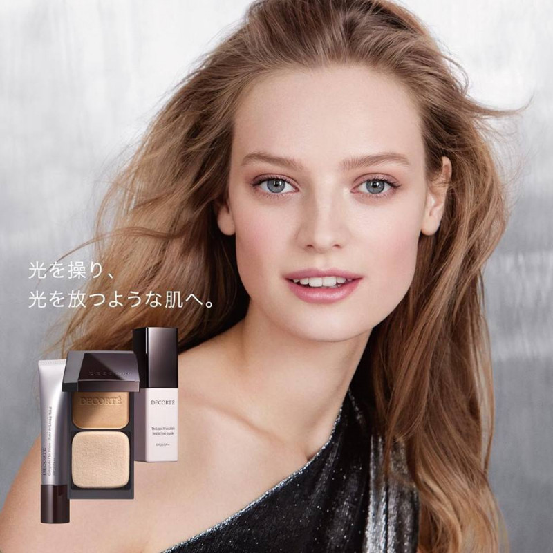 Ine Neefs featured in  the Decorté Cosmetics advertisement for Autumn/Winter 2018