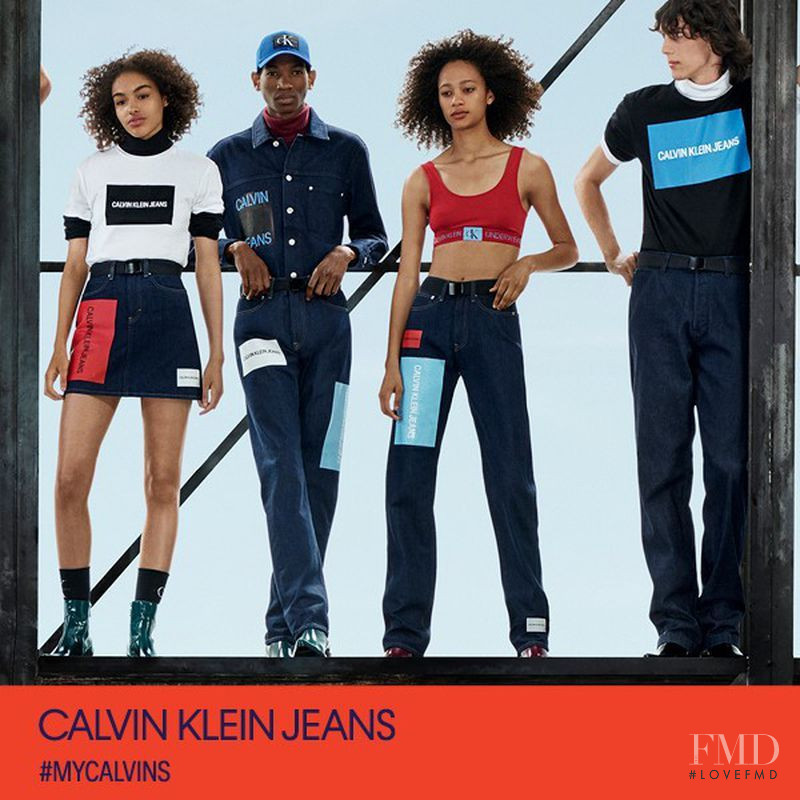 Samantha Ellsworth featured in  the Calvin Klein Jeans advertisement for Autumn/Winter 2018