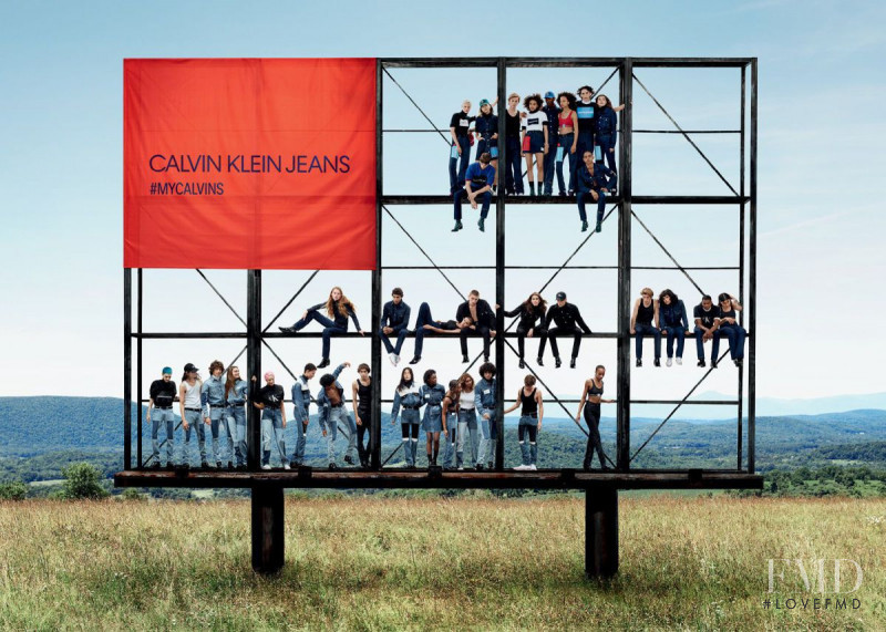 Kaia Gerber featured in  the Calvin Klein Jeans advertisement for Autumn/Winter 2018