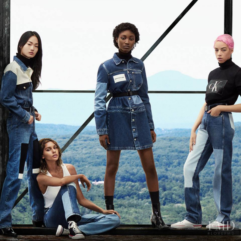 Hyun Ji Shin featured in  the Calvin Klein Jeans advertisement for Autumn/Winter 2018