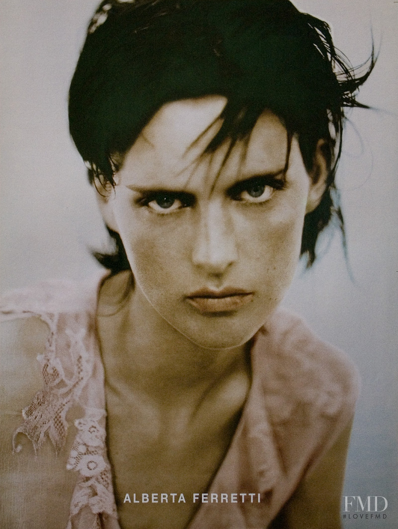 Stella Tennant featured in  the Alberta Ferretti advertisement for Spring/Summer 2000