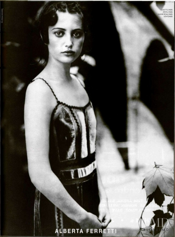 Noot Seear featured in  the Alberta Ferretti advertisement for Autumn/Winter 1999