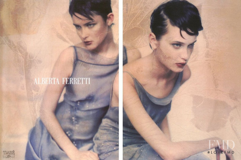 Natalia Semanova featured in  the Alberta Ferretti advertisement for Spring/Summer 1998