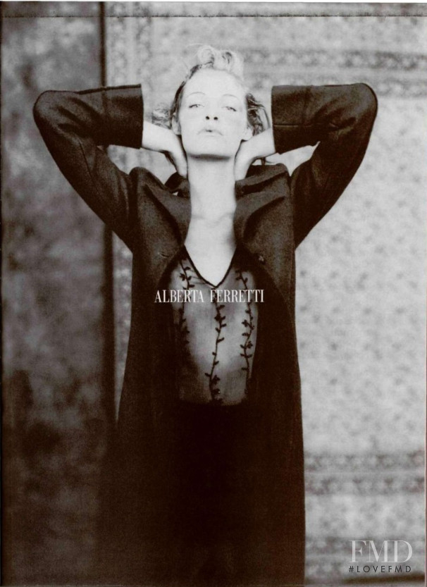 Lonneke Engel featured in  the Alberta Ferretti advertisement for Autumn/Winter 1997