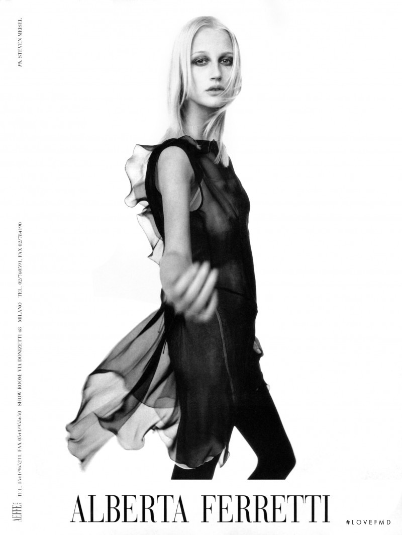 Esther de Jong featured in  the Alberta Ferretti advertisement for Spring/Summer 1997